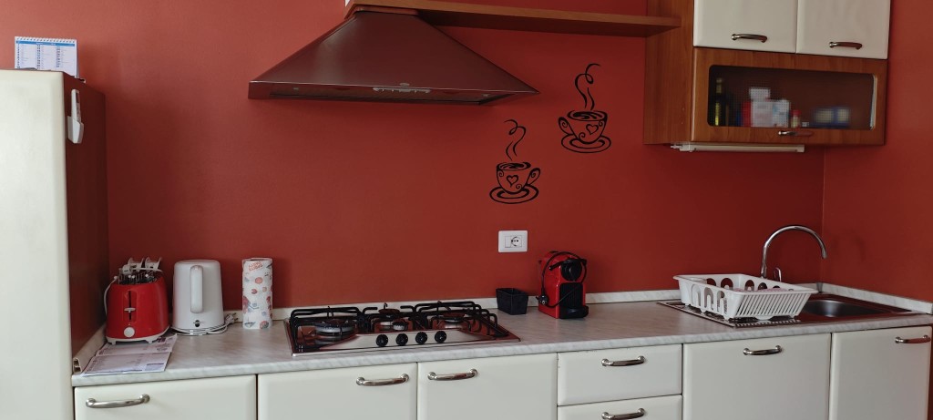 Apartament 2.Rosso — detal wyposażonej kuchni
